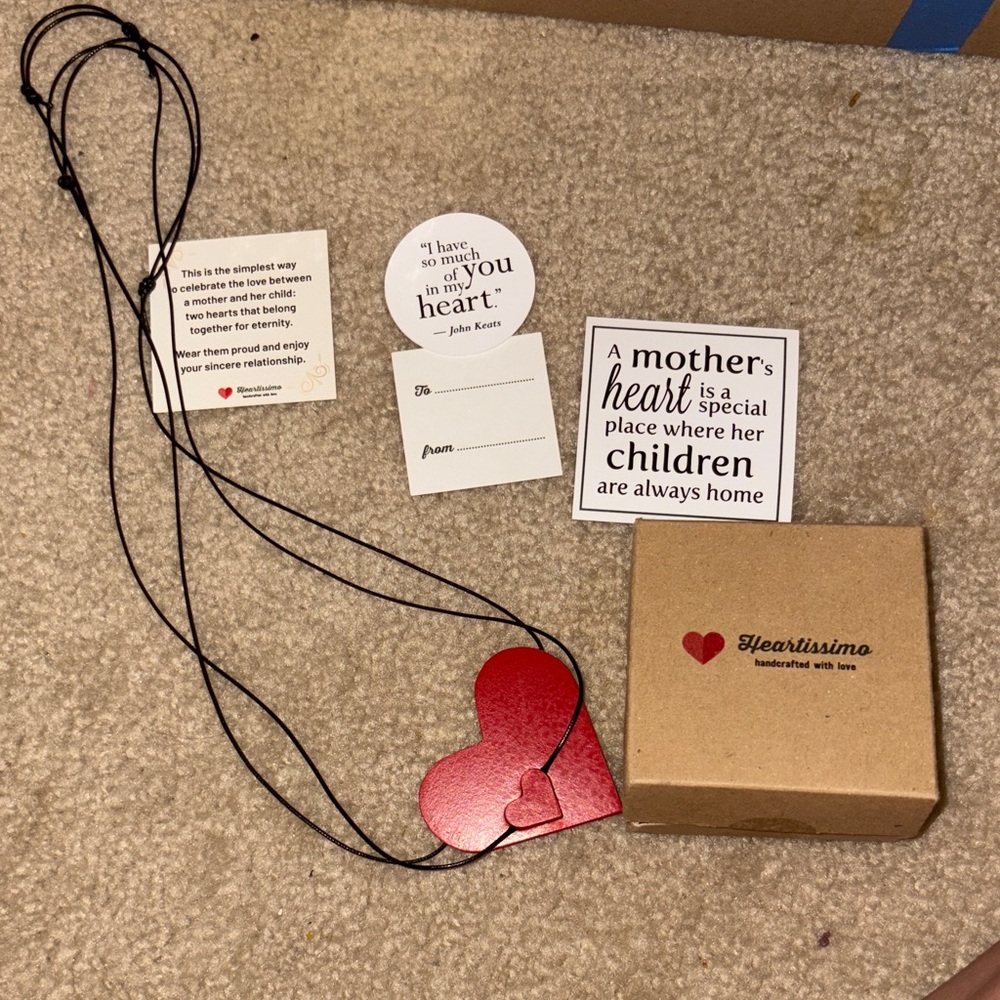 Red Heart Pendant Necklace